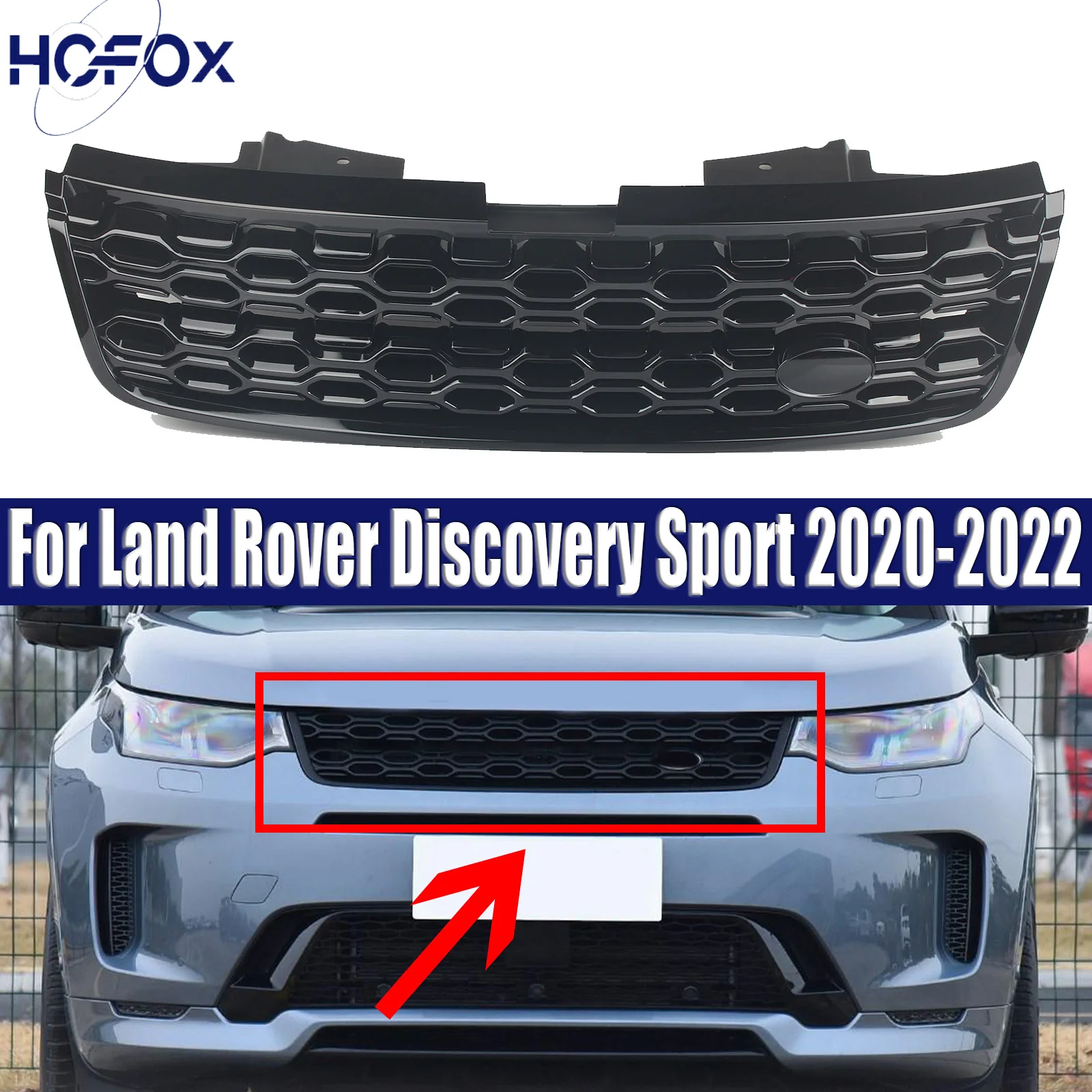 

Front Bumper Grille Hood Grill For Land Rover Discovery Sport 2020 2021 2022