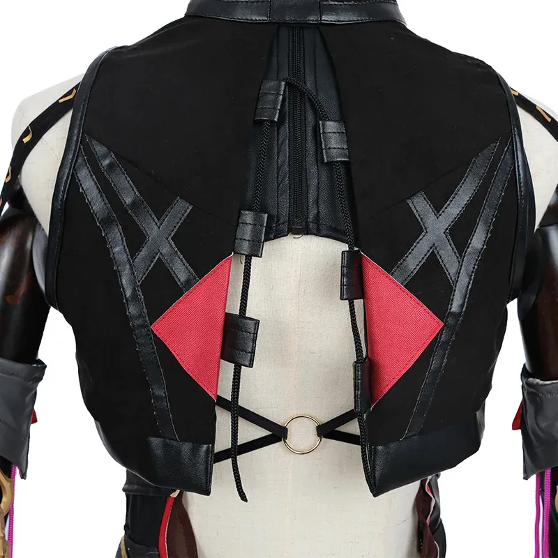 ROLECOS لعبة Wuthering موجات Yinlin تأثيري حلي جينتشو باترولر Yinlin المرأة شيونغسام موحدة حفلة الهالوين الزي