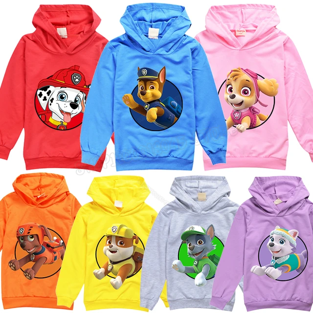 Paw Patrol Chase Hoodie Sweater Sweatshirts Autumn Winter Fleece Kids Baby Girls Boys Child Toddler Infant