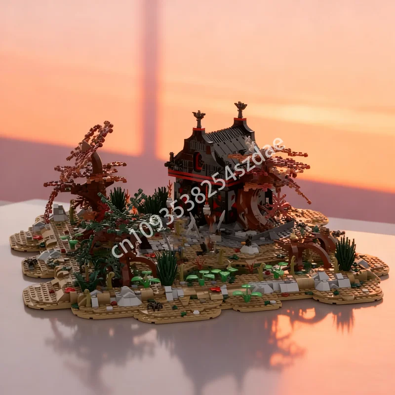 

1094pcs MOC Witch S Swamp Medieval Village Diorama Model Building Blocks Construction Christmas Gift DIY Toy Creative Idea Kids