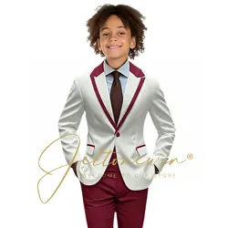 Suit for Boys Wedding Tuxedo 2-piece Kids Blazer Colorblock Design Suit 2-16 years old Custom Outfit