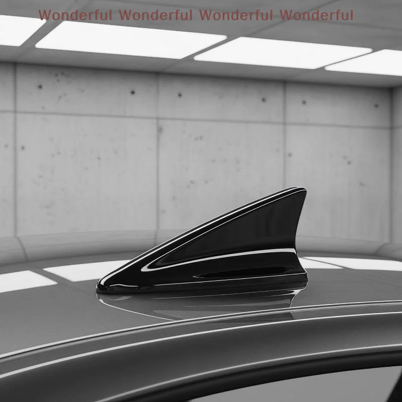 Universal Shark Fin Car Antenna Waterproof Signal Boost Roof Decorative Antenna with Adhesive for Most Vehicle Models