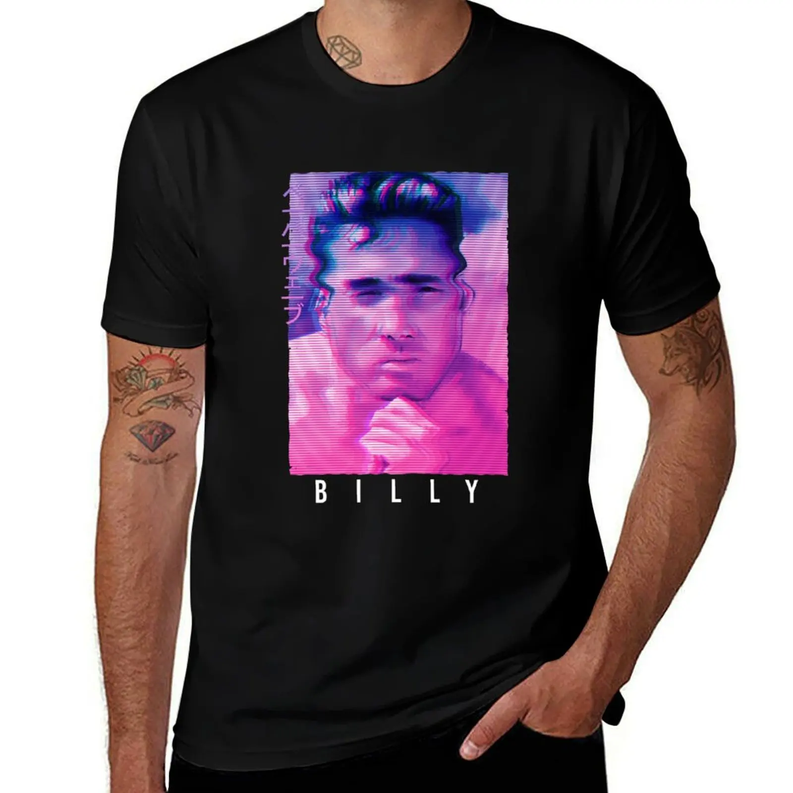 Vaporwave Billy Gachimuchi Herrington T-Shirt Worker Basic Short Sleeve Tee T-Shirt