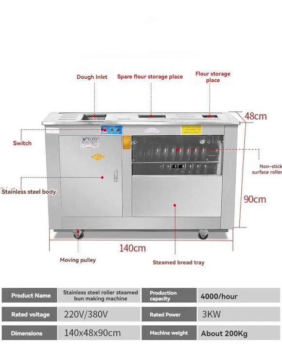 مقسم العجين الصناعي ومستدير آلة تقطيع عجين المخابز والمعجنات الأوتوماتيكية بالكامل