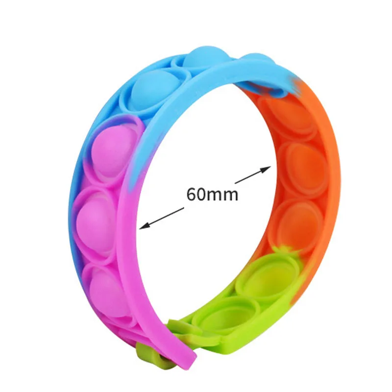 pops bubble simple dimple toy its fidget anti stress relief colorful silicone bracelet anxiety sensory for autism adhd children