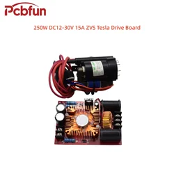 250W ZVS Tesla Drive Board DC 12-30V 15A Flyback Driver Module Ignition Coil Power Board Includes High-Voltage Package