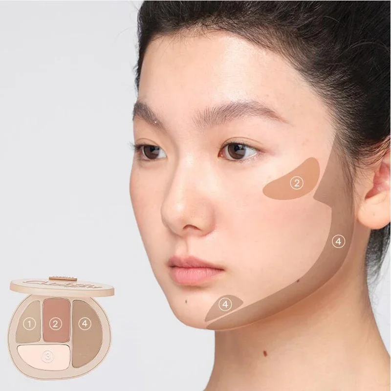 Joocyee Face Palette Primer Base Trucco Contorno Fondotinta Trucco Correttore Crema Contorno Palette