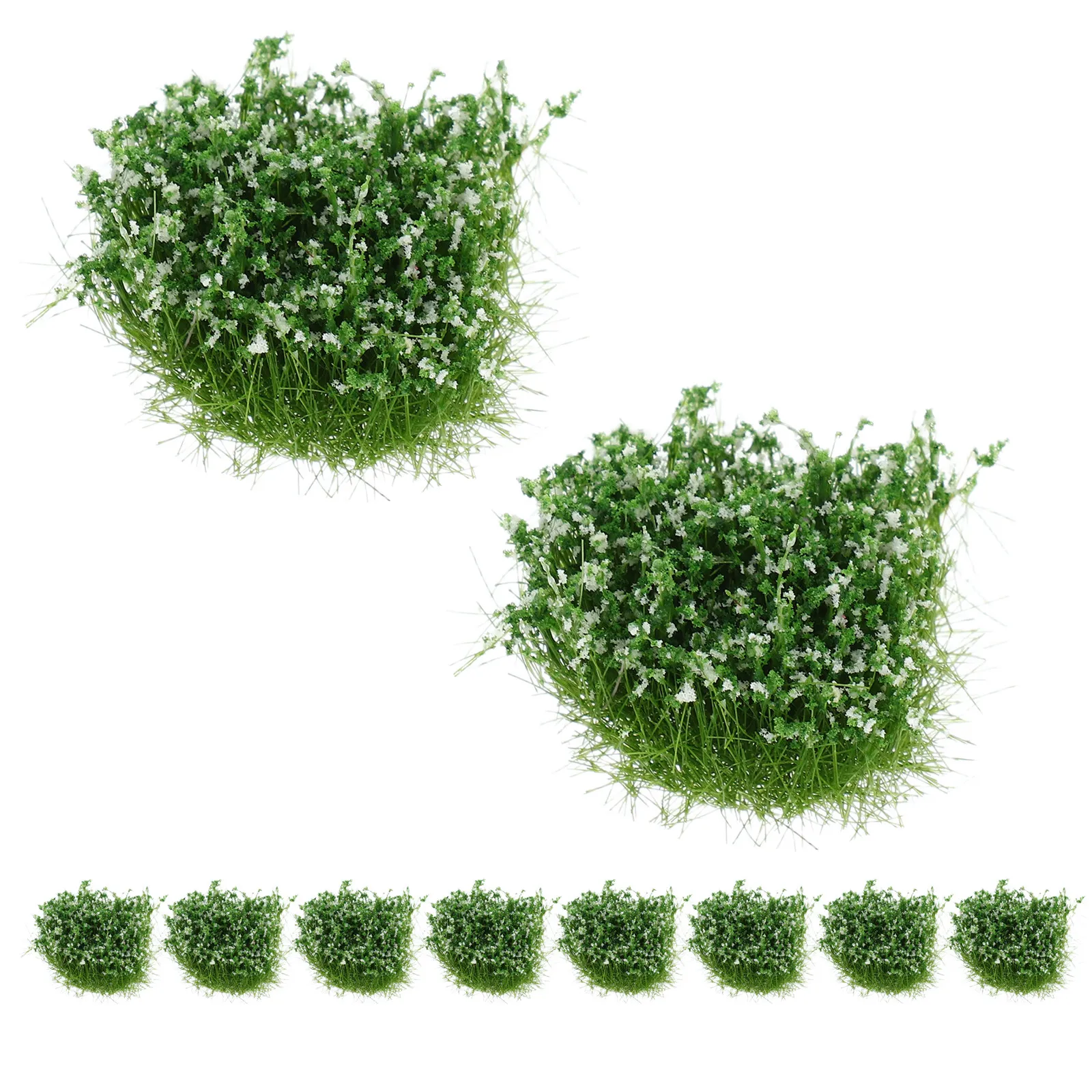 10Pcs Artificial Grass Tufts Realistic Simulation for Miniature DIY Train Layout Scenic Outdoor Landscape Decoration