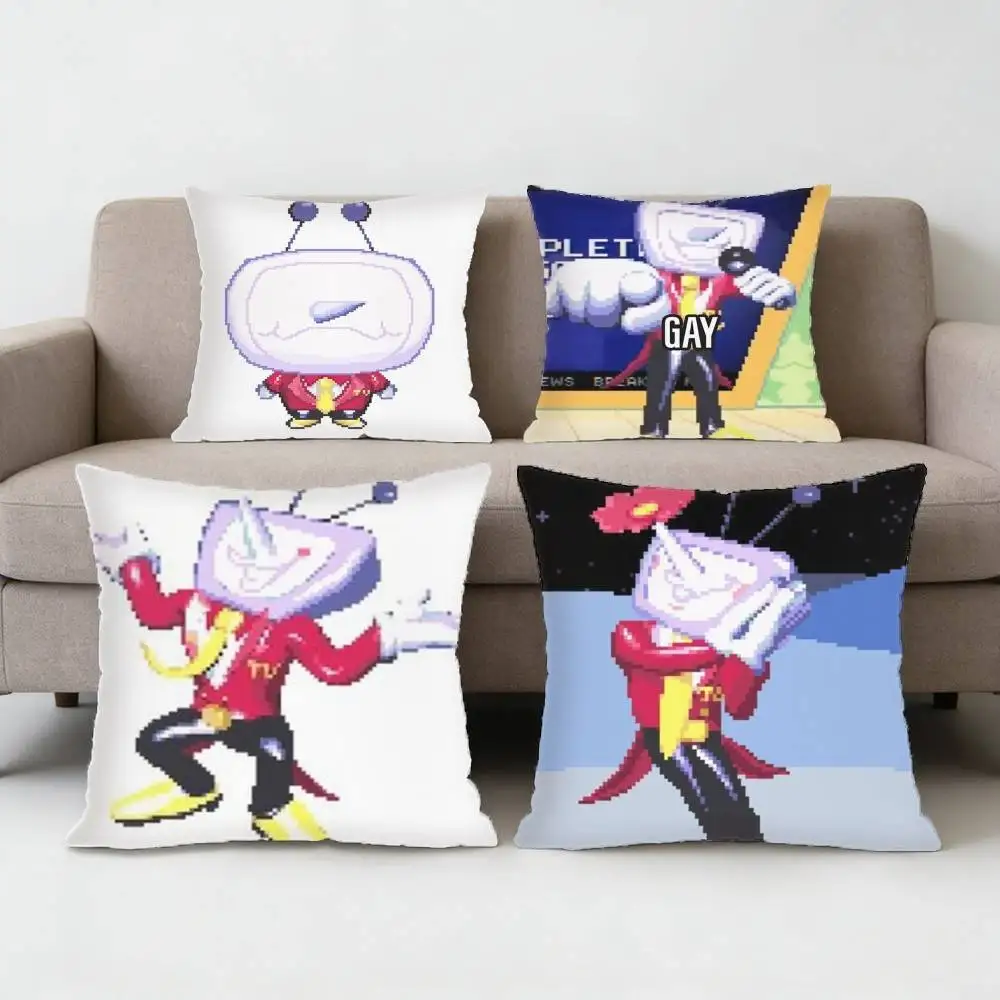 

Наволочка с мемом Тенны из игры Deltarune, для дивана, гостиной, спальни, изголовья кровати, подушка-спинка, квадратная подушка для сна