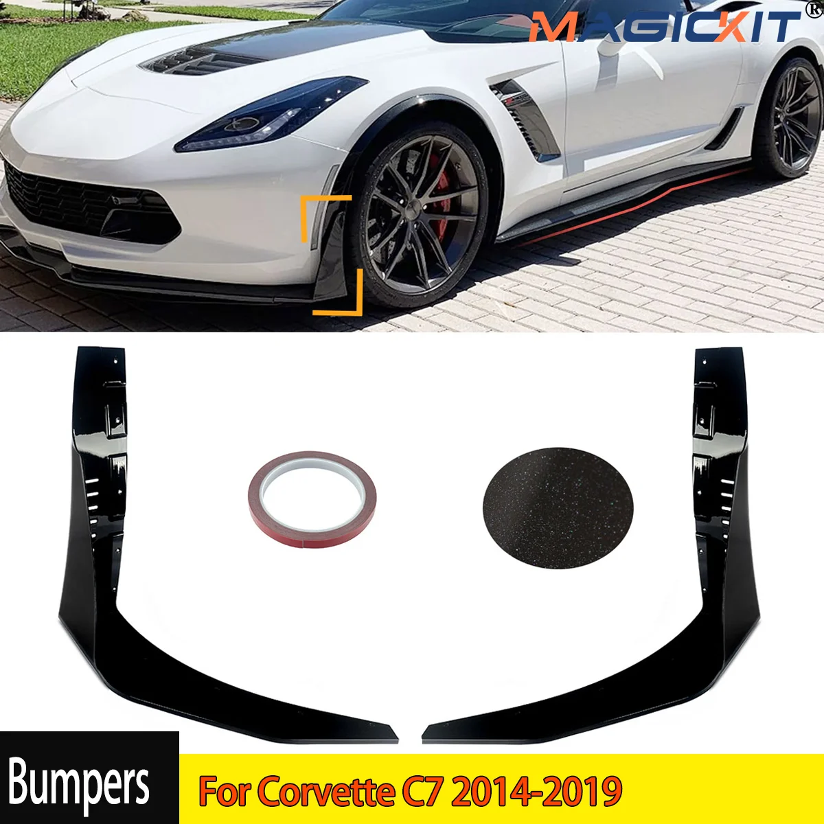 CARBON FLASH Z06 Stage 3 Front Lip Extension Splitter For Corvette C7 2014-2019