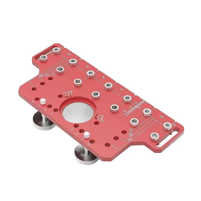 Aluminum Alloy 2 in 1 Hinged Cabinet Door Row Hole Punch Woodworking Tools Furniture Hole Punch Positioner Hole Punch Tools