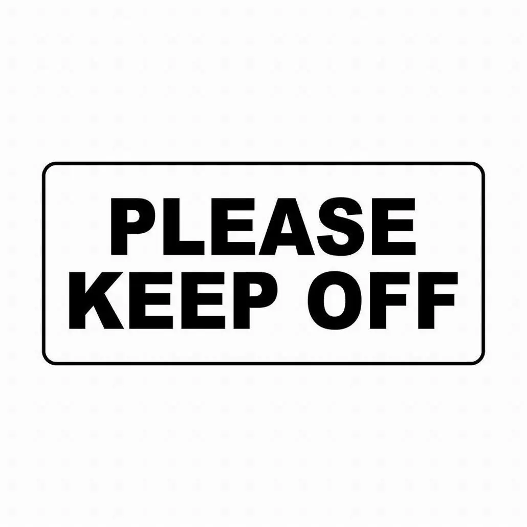 Please Keep Off Black Notice Sign Safety 8x12 Tin Metal Signs Road Street Sign Outdoor Decor by PaBoe