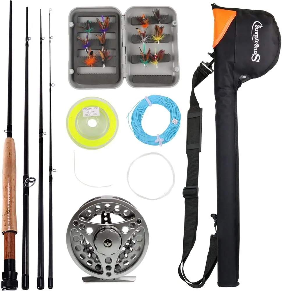 

Complete Fly Fishing Rod and Reel Combo Kit for Saltwater Freshwater Angling