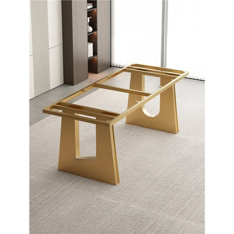 Light luxury marble table foot bracket, stainless steel table leg, luxury stone office tea table rack, rock slab dining table, d
