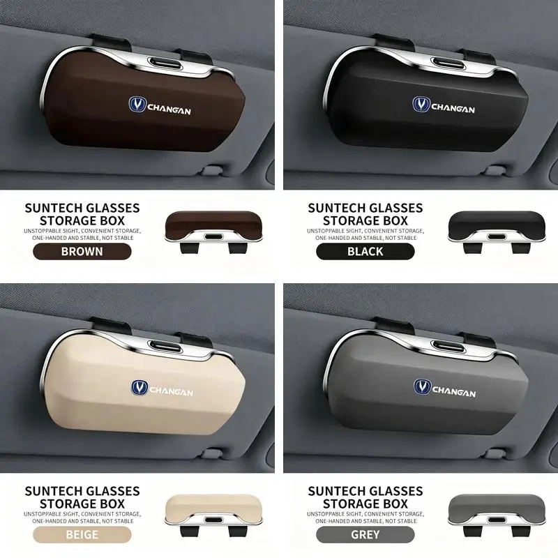 Car Sun Visor Sunglasses Case Clip Box Fit Changan Cs35 Cx70 X7 Cs85 Cs55 Cs75 Plus Cs15 Cs95 Hunter Uni T S Lamore Car Gadgets