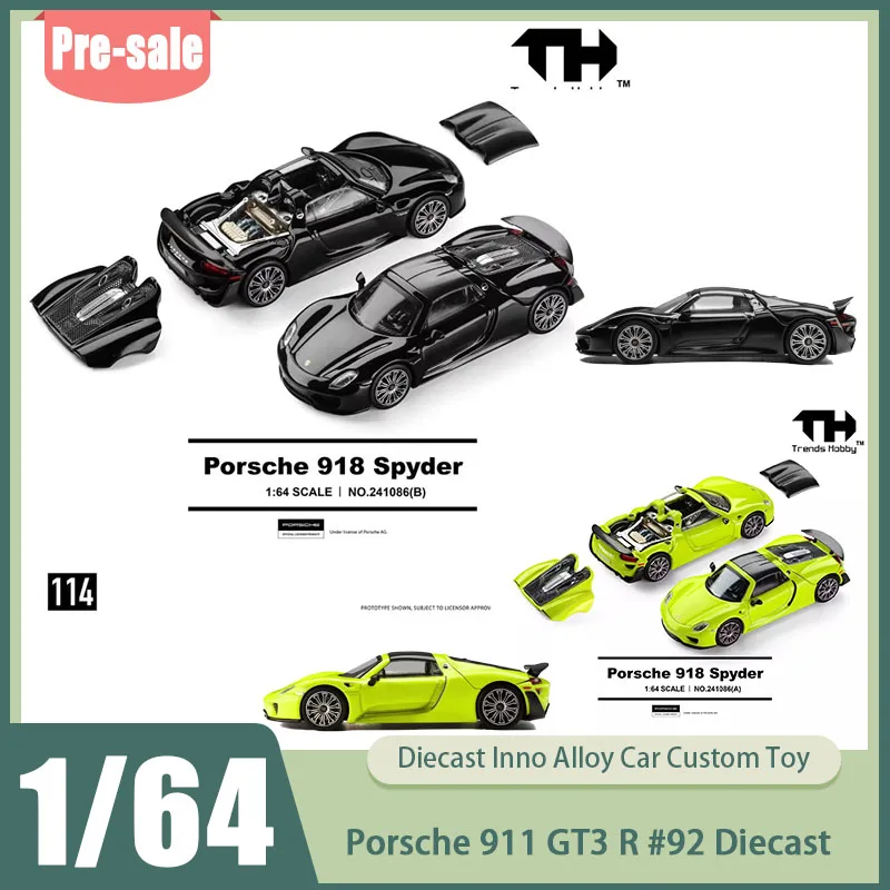 

Новинка! Коллекционная модель Porsche 918 Spyder 1:64 с подвижными деталями, гибридный гиперкар, лимитированная серия, игрушка для детей.