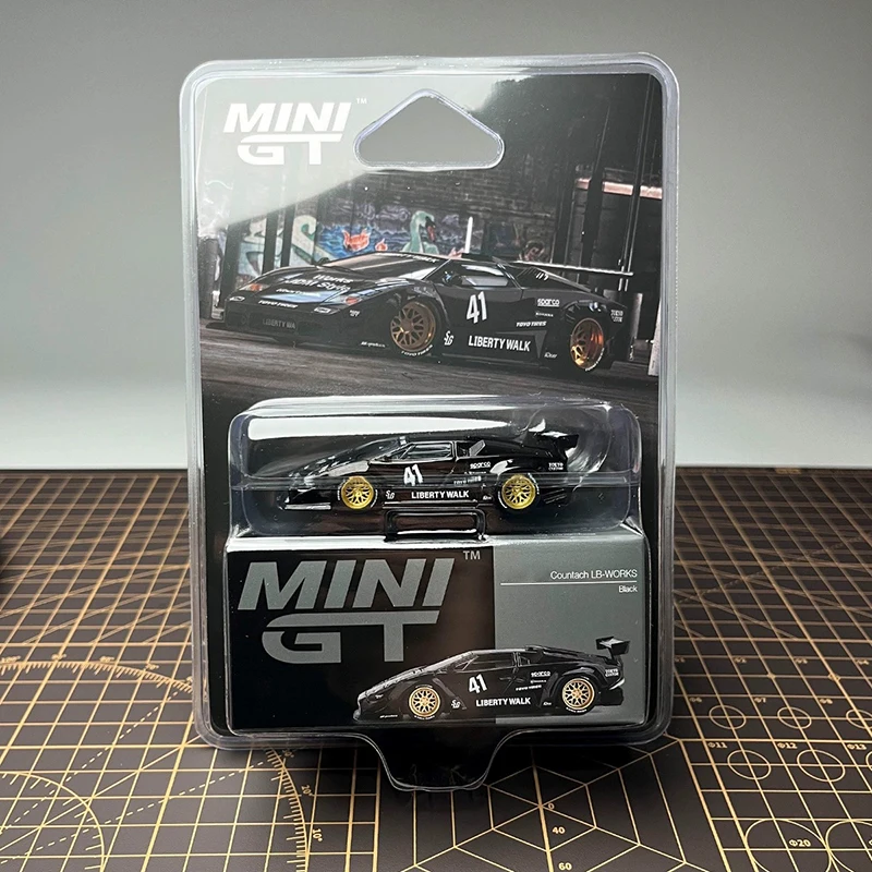 

MINIGT 1/64 Countach # Модифицированная модель автомобиля 1081 Wide-body из сплава, статическая коллекционная модель, украшение, праздничный подарок, игрушка