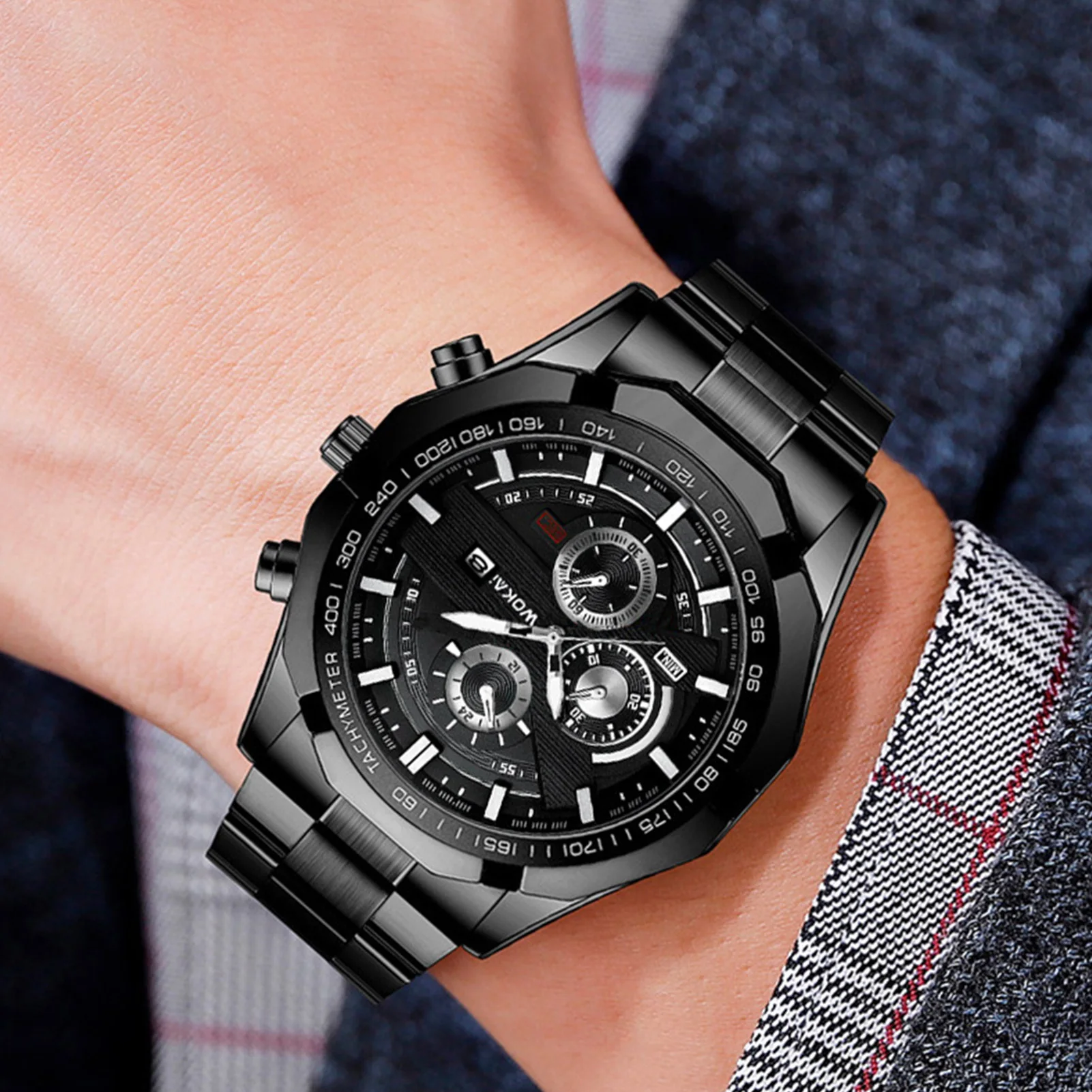 

Men's Classic Quartz Watch Calendar Function Design Easy to Read Wrist Watch Gift for Boyfriend or Father