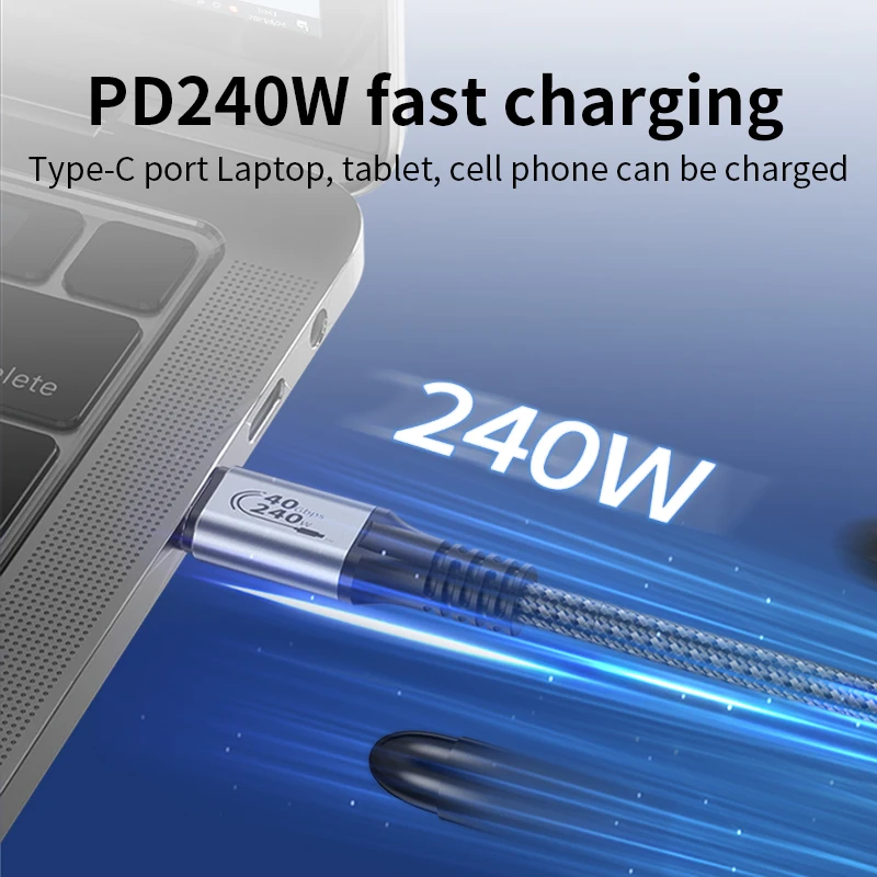 Unnlink USB 4 Cable 40Gbps 8K 60Hz USB C Thunderbolt 4 Cord PD 240W Fast Charging Data Cable