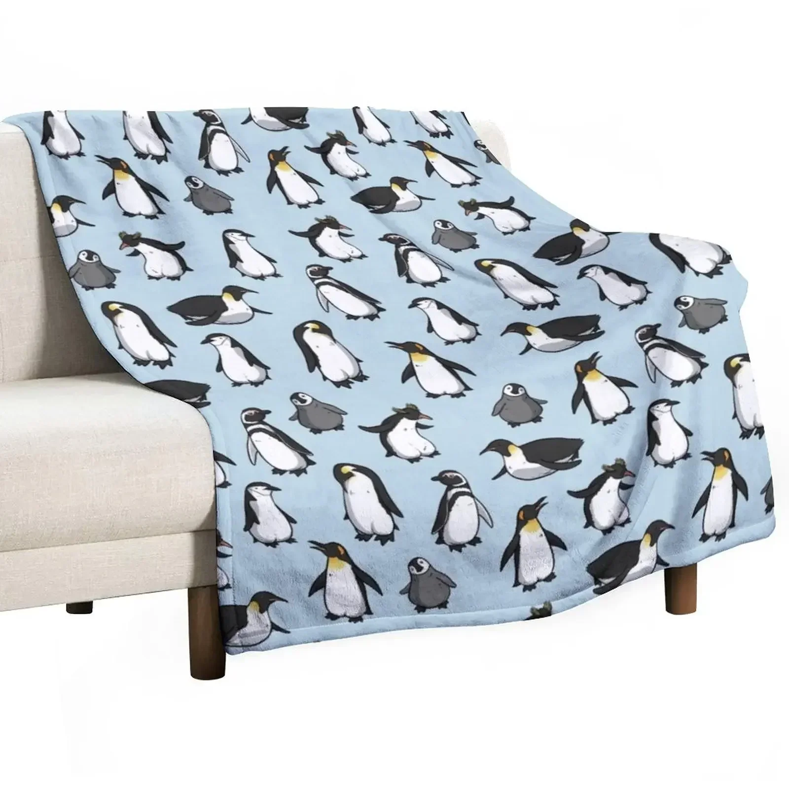 

Cute Penguin Pattern Throw Blanket Nap for sofa Blankets