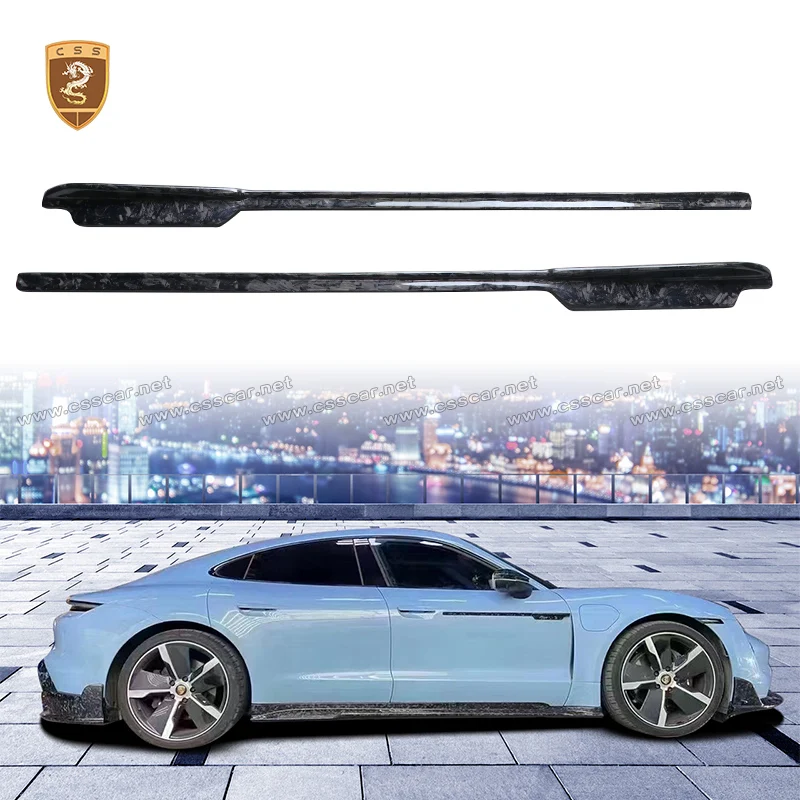 MSY Style Forged Dry Carbon Fiber Door Edge Guard Strip Protector Anti Scratch Exterior Styling Accessory For Porsche Taycan
