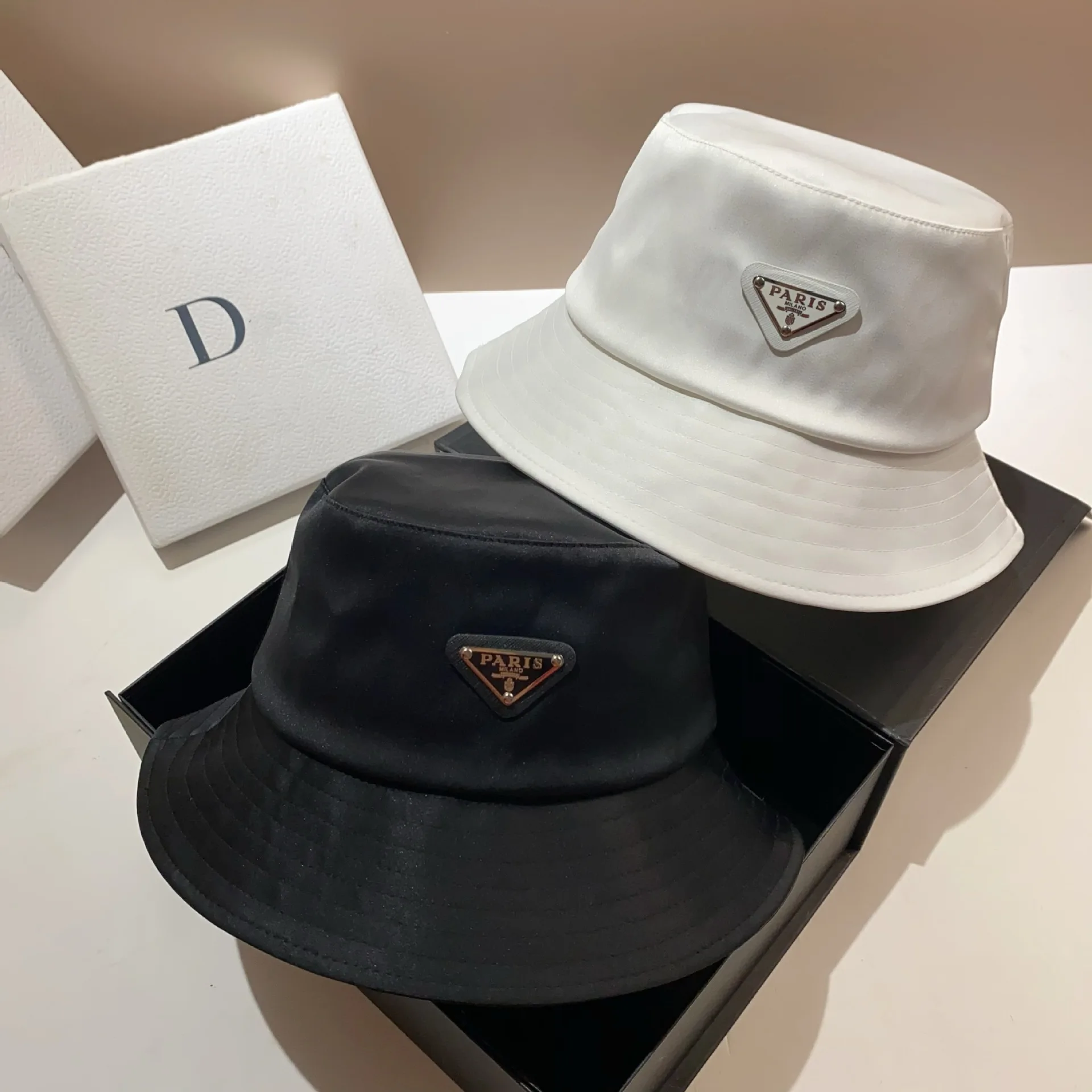 

​Trendy French Paris Bucket Hat 2025 - Acetate Triangle Design, Autumn Sun Hat for Women, Chic Casual Style​