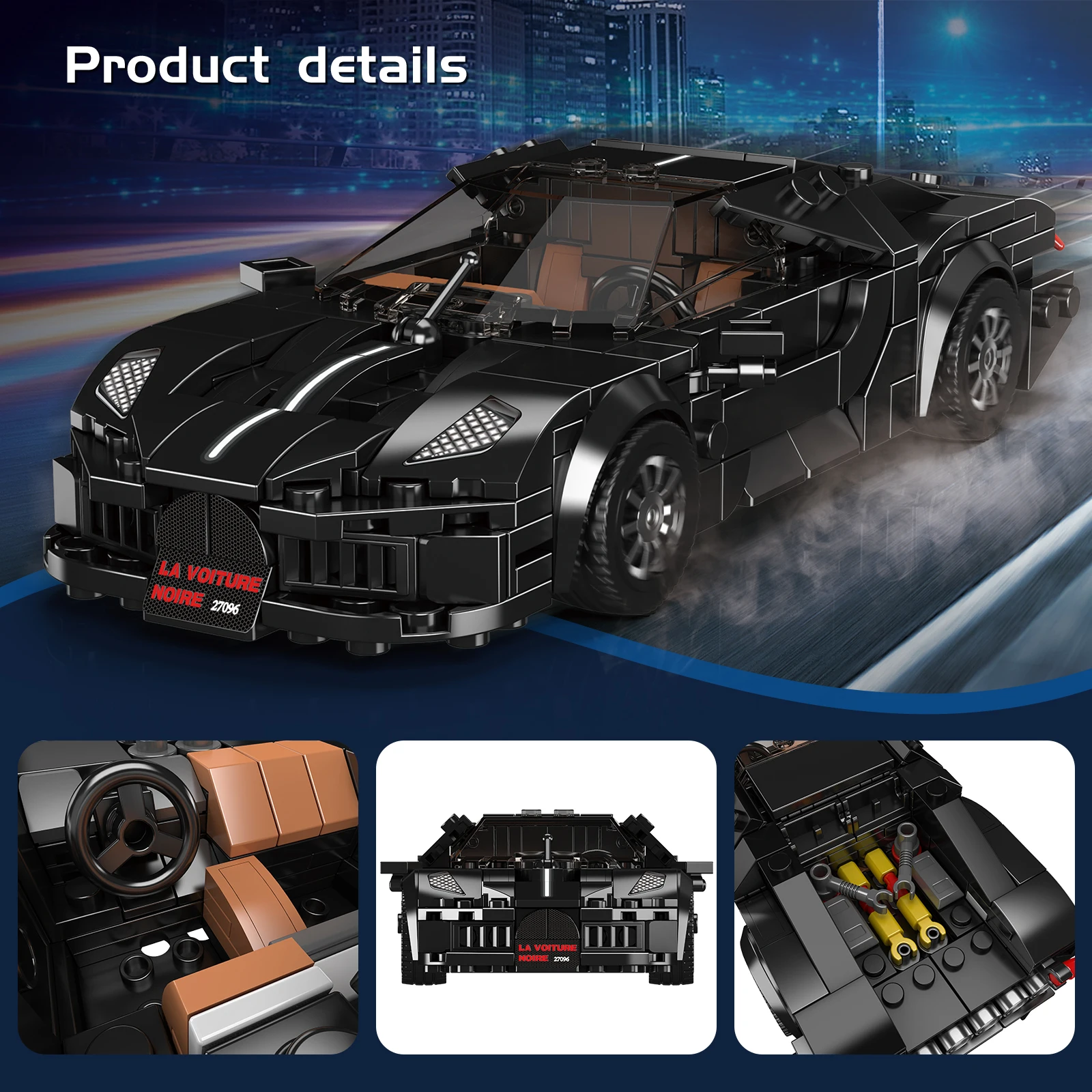 Speed Sport Racing Car Building Blocks Set Supercar MOC Model With Display Box 4Assembly DIY Toys For Kids Holiday Gift