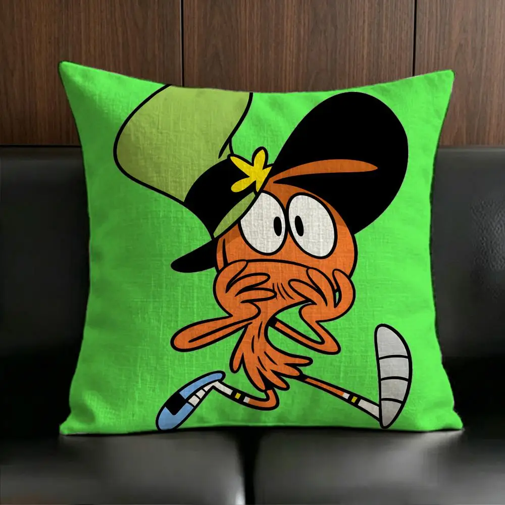 Anime W-Wander Over Yonder Cushion Cover Anti-dustmite Pillowcase Invisible zipper silky short plush Sofa cushion cover