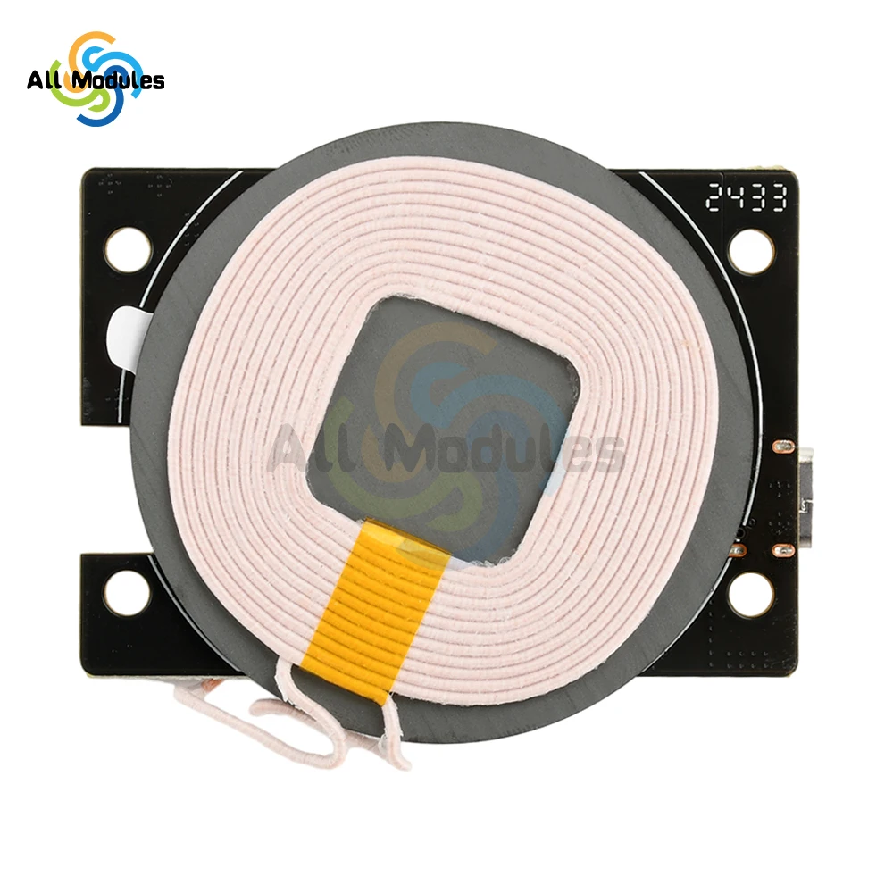20W High Power DC 10V-24V Fast Charging Wireless Charger Transmitter Module Type C Car Wireless Charging Motherboard