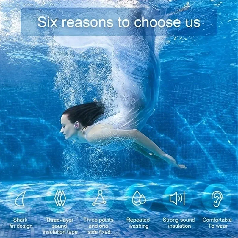 1/2 paires de bouchons d'oreilles professionnels à 3 couches, en Silicone Ultra doux pour dormir, nager et travailler, réutilisables et imperméables