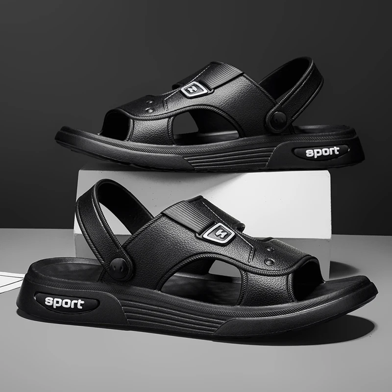 

Summer Men's Sandals Leisure Beach Shoes Male Holiday Slippers Outdoor Retro Comfortable Casual Sandals leather Men Slippers