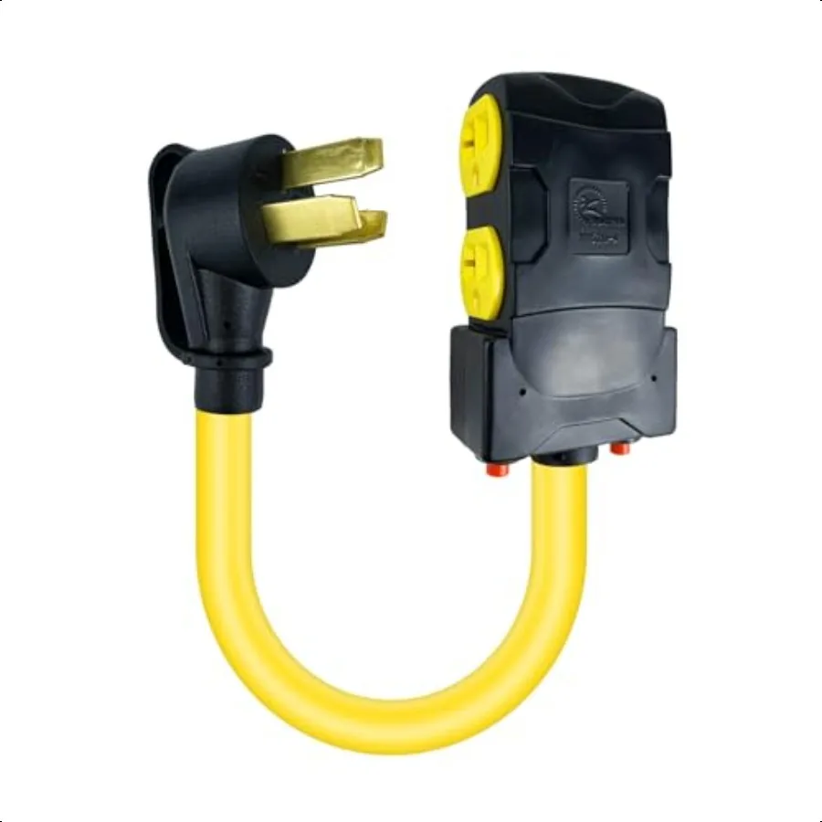 

Power Convert Adapter Compatible with NEMA 1050P to 4X 520R 15R with 20 Amp Circuit Breaker 220 250V Electrical Stove Range Ove