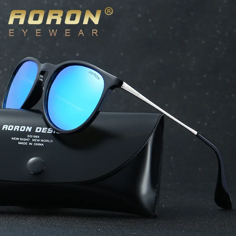 

AORON Fashion Sunglasses Women Men Polarized Sunglasses Classic Round Mirror UV400 Sun Glasses Eyewear