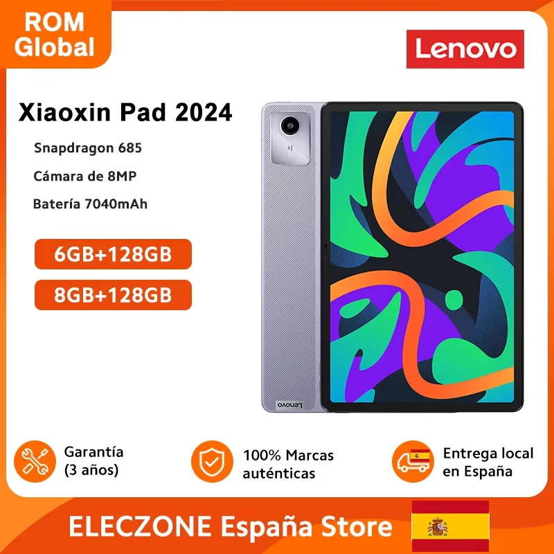 Lenovo Xiaoxin Pad 2024 Gloabl ROM Tablet Qualcomm Snapdragon 685 8MP كاميرا 7040mAh بطارية 11 "شاشة WIFI Android Tab