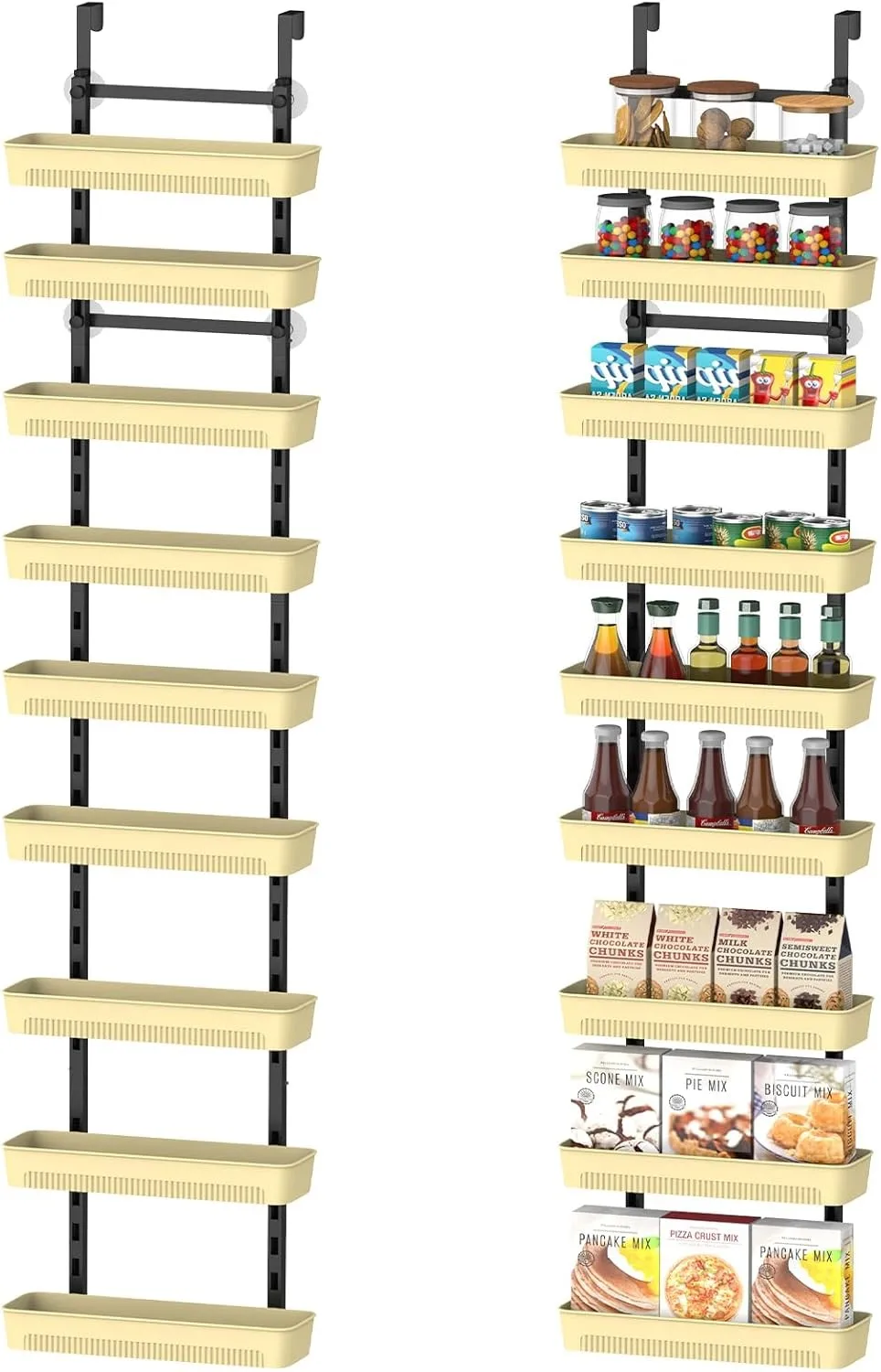

The storage basket in the storage room outside the 9th floor door can be adjusted to hang a spice rack.