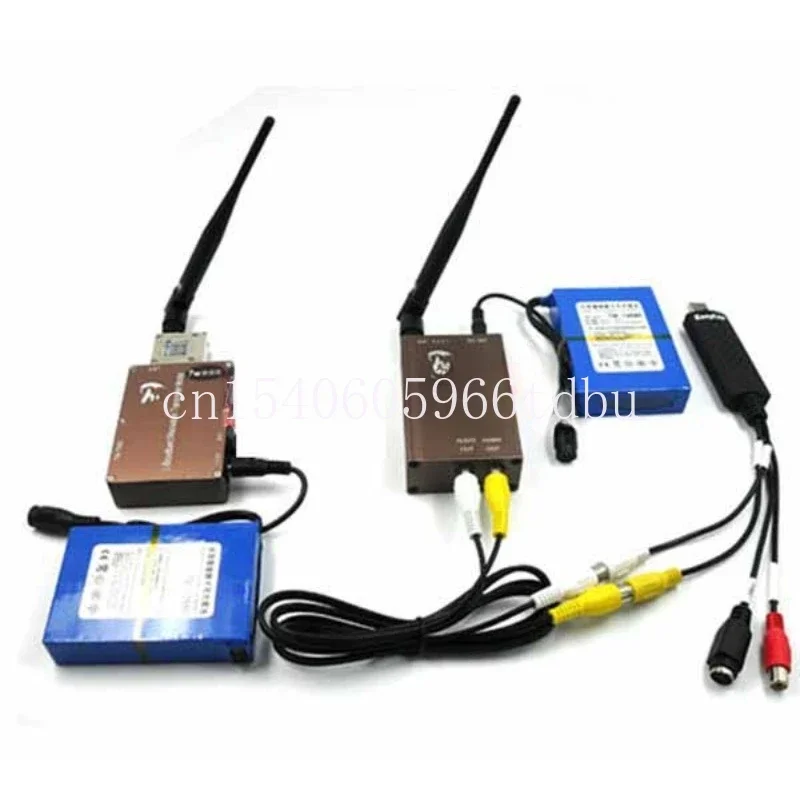 1.3GHz Video Audio Transmitter Receiver, Remote FPV CCTV Transmitter 1.3GHz 7000mw 7W Wireless Transceiver,