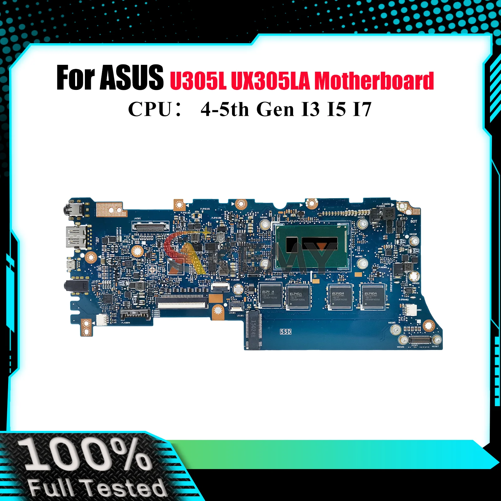 

UX305LA Материнская плата для ноутбука ASUS ZenBook U305L UX305LA UX305L Материнская плата для ноутбука с процессором I3 I5 I7 100% тестирование ОК быстрая доставка