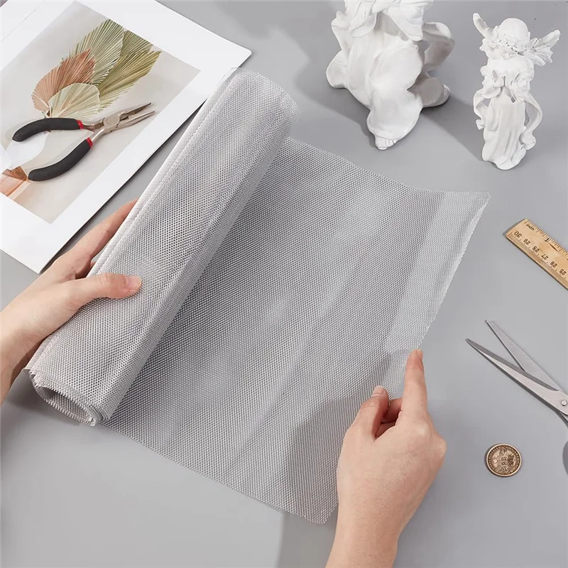 

ABKO-3 метра/9,8 футов алюминиевая лепестковая проволочная сетка 11,8-дюймовый алюминиевый рулон сетки для лепки глины, проволочная сетка