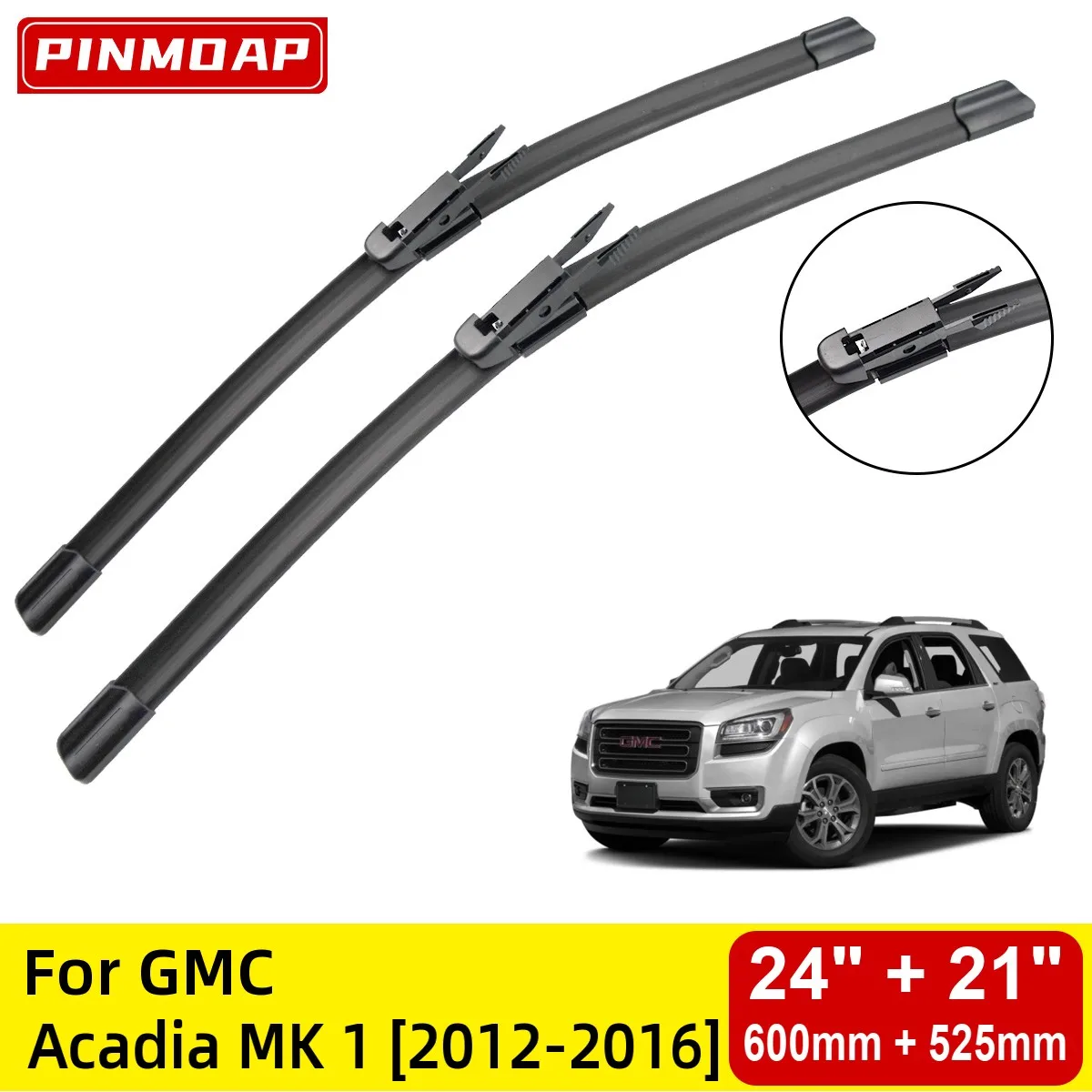 

Front Wiper Blades For GMC Acadia MK 1 2012-2016 Windshield Windscreen Window 24"+21" 2012 2013 2014 2015 2016