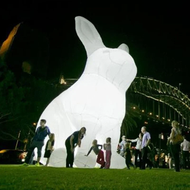 

Giant Inflatable Bunny with LED Lights for Holiday Decorations Easter Inflatable Bunny Popular Outdoor White
