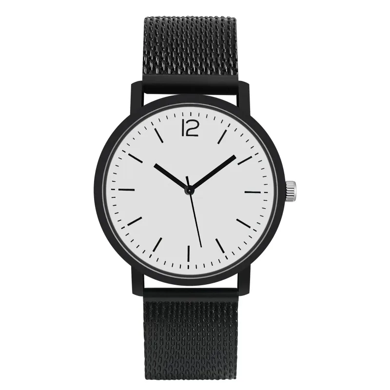 Montre-bracelet à quartz avec bracelet en cuir pour hommes et femmes, montre de sport pour étudiants, couple, pointeur de numéro simple, horloge à main, mode