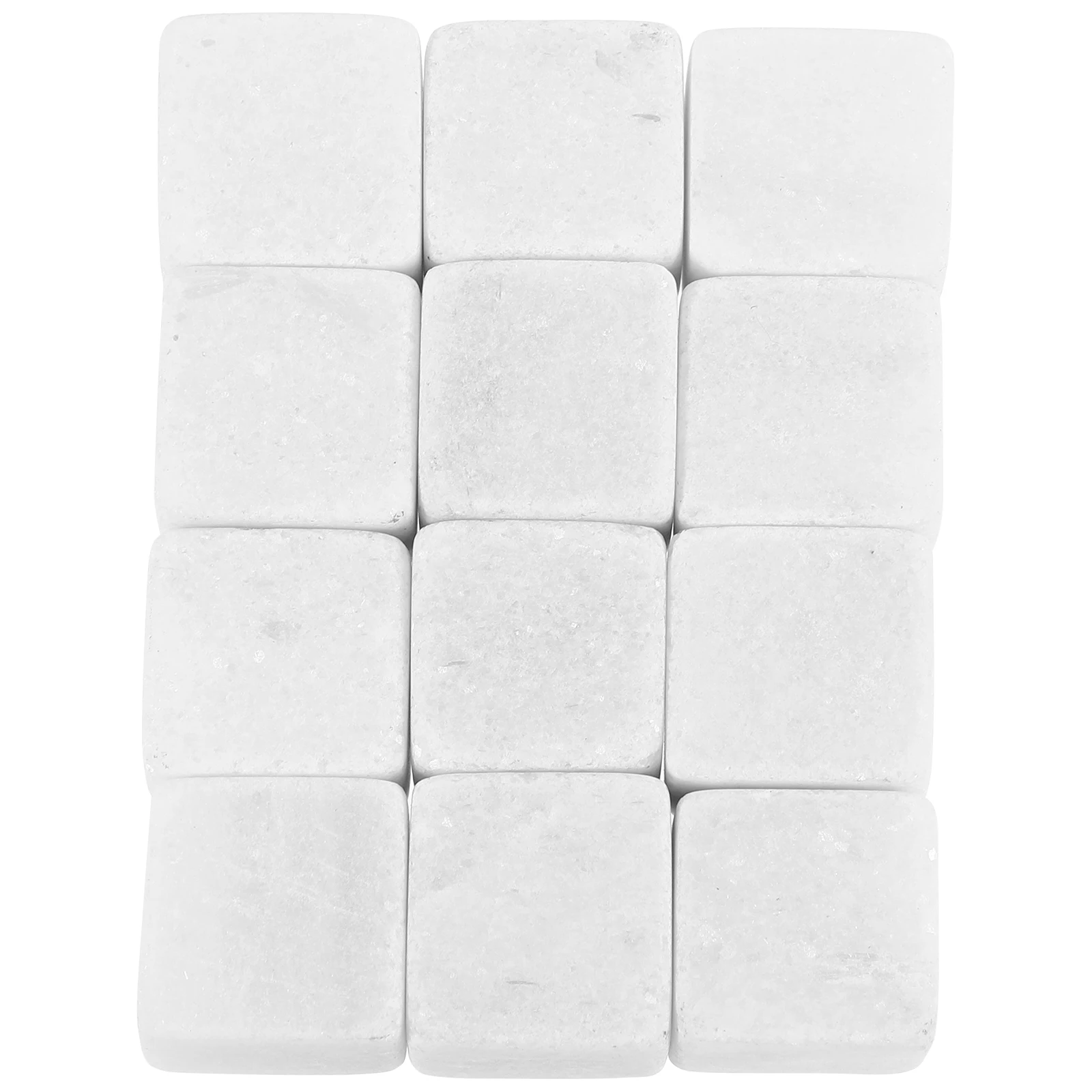 

12Pcs Reusable Marble Whiskey Stones Wear-Resistant Ice Cubes Cooling Beverage Wine Rocks for Whiskey Beverage Cooling Stones