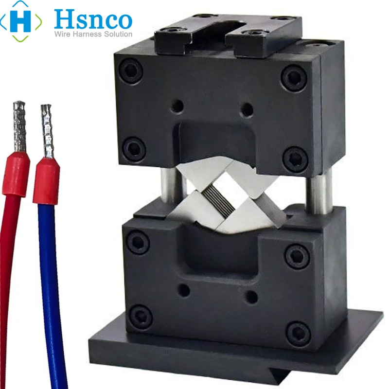 High Precision Four-indent Crimp Applicator for Tubular Terminals Bootlace Ferrules Crimping Machine Mold Die Set for 0.5-35mm2