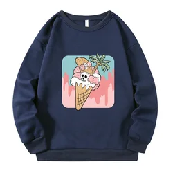 Plus Size Skateboard Cool Skull Print Women Sweatshirts Streetwear Trendy Casual Street Style Pullover Spring Autumn Pullovers