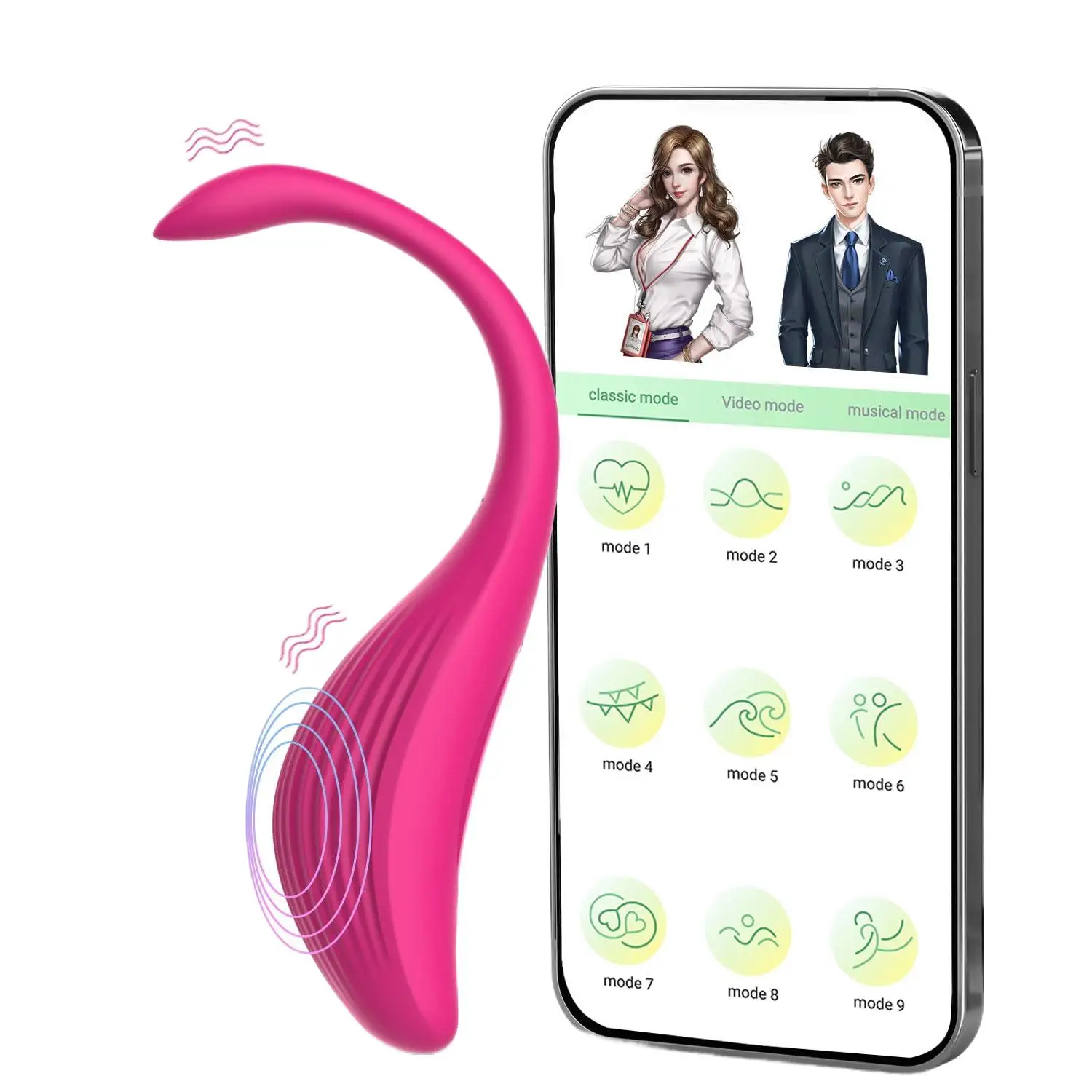 

App Control Clitoral G-spot Vibrator - Wearable Panty Clit Egg Vibrators Vaginal Anal Stimulator with 9 Vibration Modes, Rechar