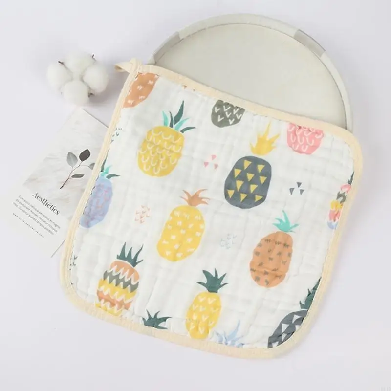 

R66D Baby Bath Towel Wipes Baby Washcloths Newborn Face Towel Baby Burp Cloths Soft Absorbent Cotton Wash Towel 12"X12" Gift