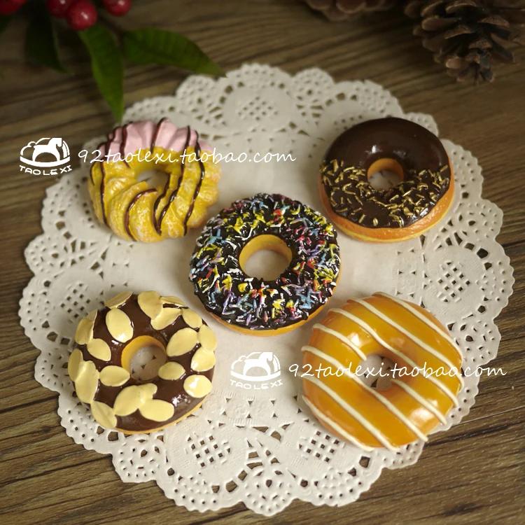 New Creative 3D Doughnut Bread Resin Refrigerator Sticker Magnet Whiteboard Sticker