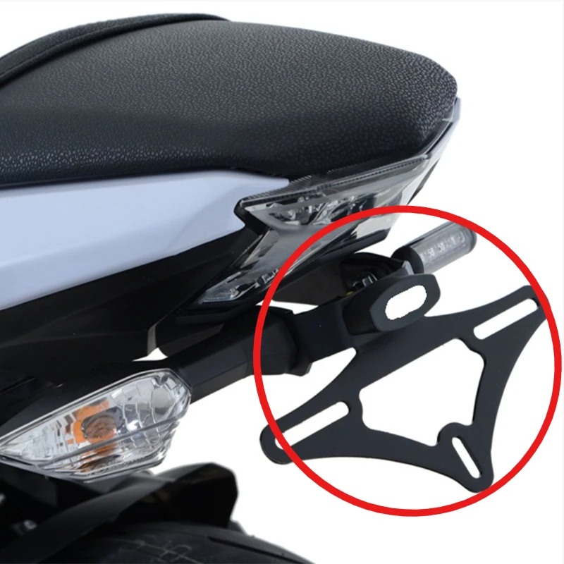 Motorcycle license plate holder with LED lamp holder Rear license plate bracket for Kawasaki z 650 Z650 NINJA650 2017-2024
