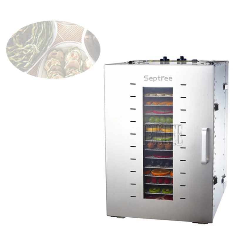 Vegetable Herb Meat Drying Machine Snacks Food Dryer Fruit Dehydrator With 16 Trays