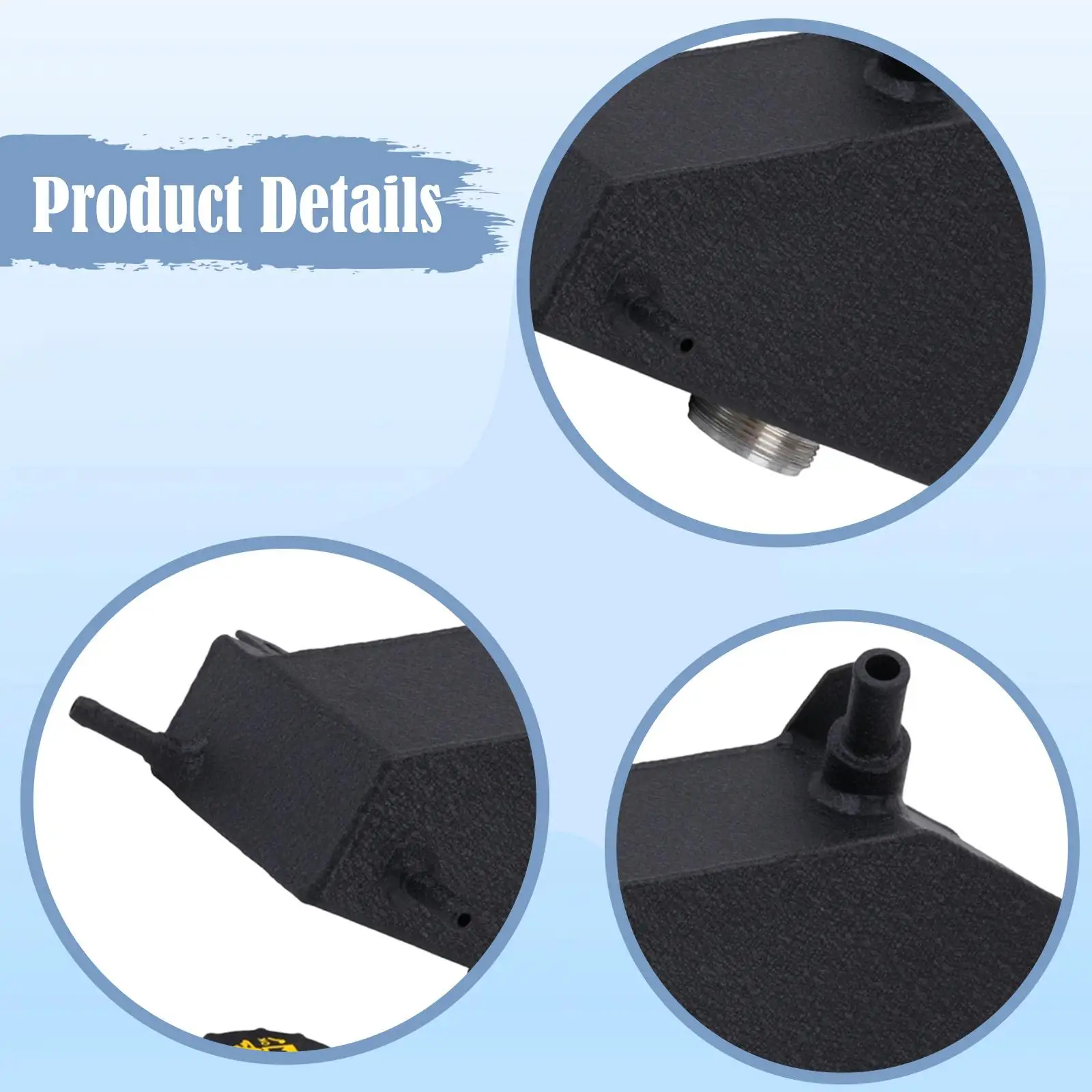 

Aluminum Auxiliary Water Bottle Coolant Expansion Tank for Mustang 5th 3.7 Effective Car Cooling